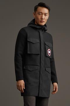 Chamarras Canada Goose Hombre México - Dunfield Rompevientos Negros PB7685043